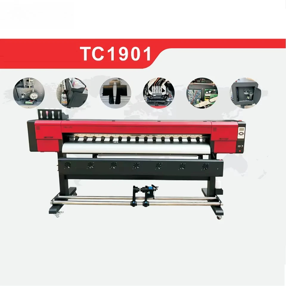 Cheap Factory Direct 1.8m Single Dual Xp600 I1600 I3200 Printhead Eco Solvent Inkjet Printer Vinyl Car Wrap Banner Digital