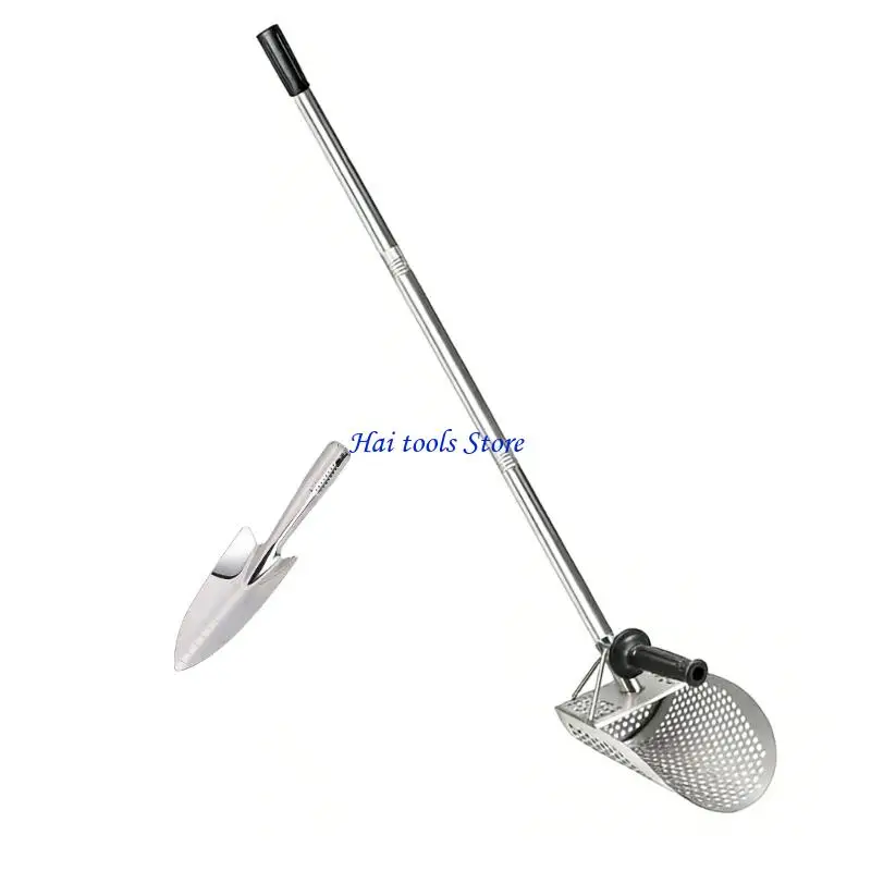 X37E Lightweight Fiberglass Handle Sand Sifter Treasure Tool For Metal Detecting Use
