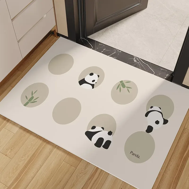 Simple Panda Pattern Door Front Mat Decoration Home Bathroom Mat