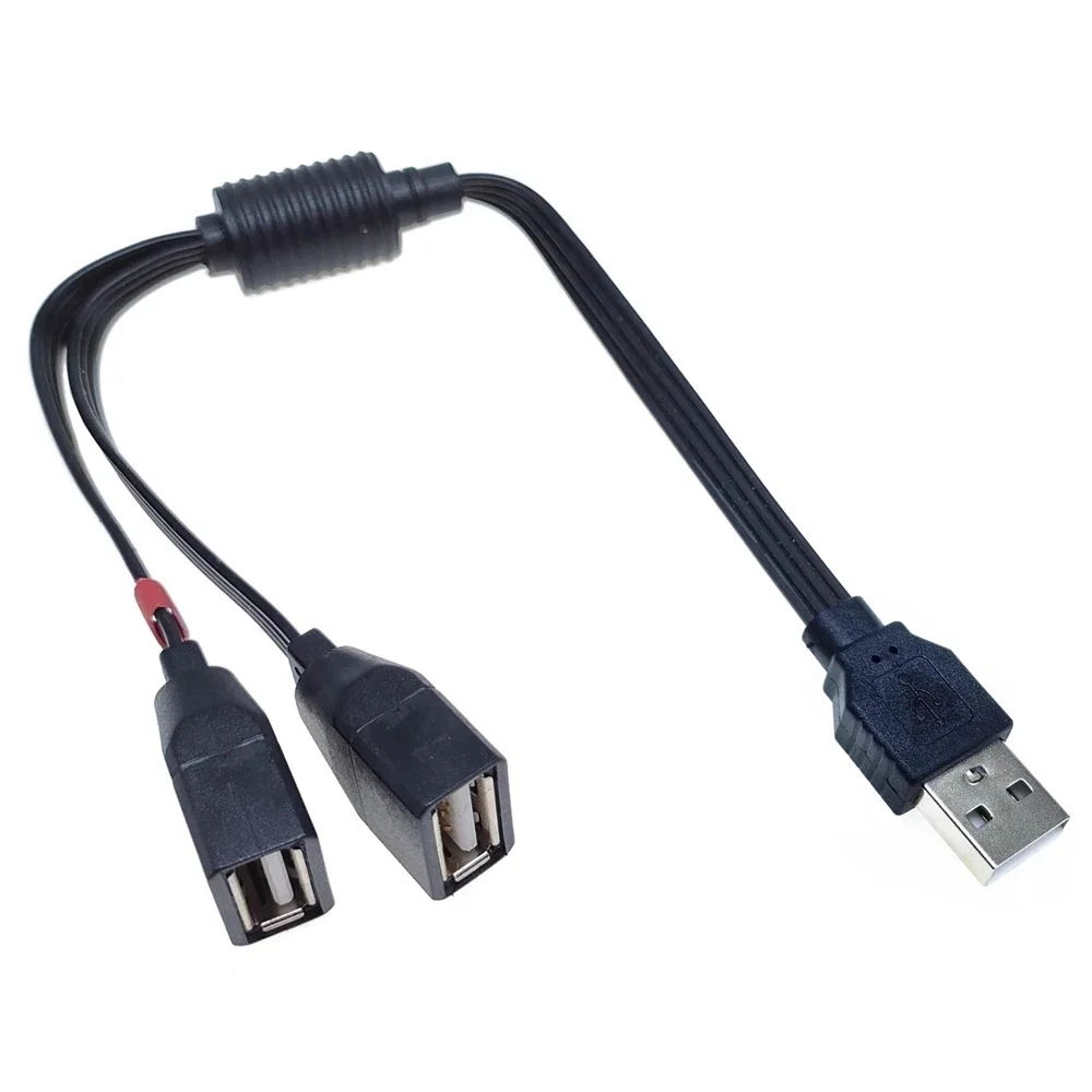 

Car Mounted Computer Elbow USB One Drag Two Data Charging Cable 90° Angle USB One Split Two Female Extension Cable