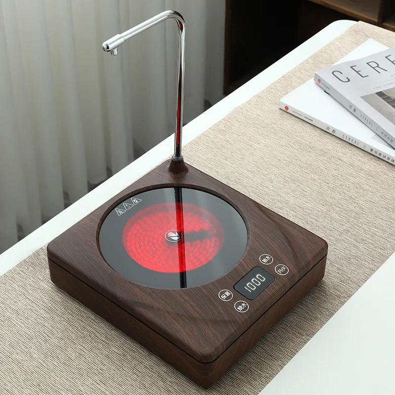 Estufa eléctrica de 1000W, calentador de agua con placa caliente, fabricante de té, tetera, dispensador automático de agua, 220V