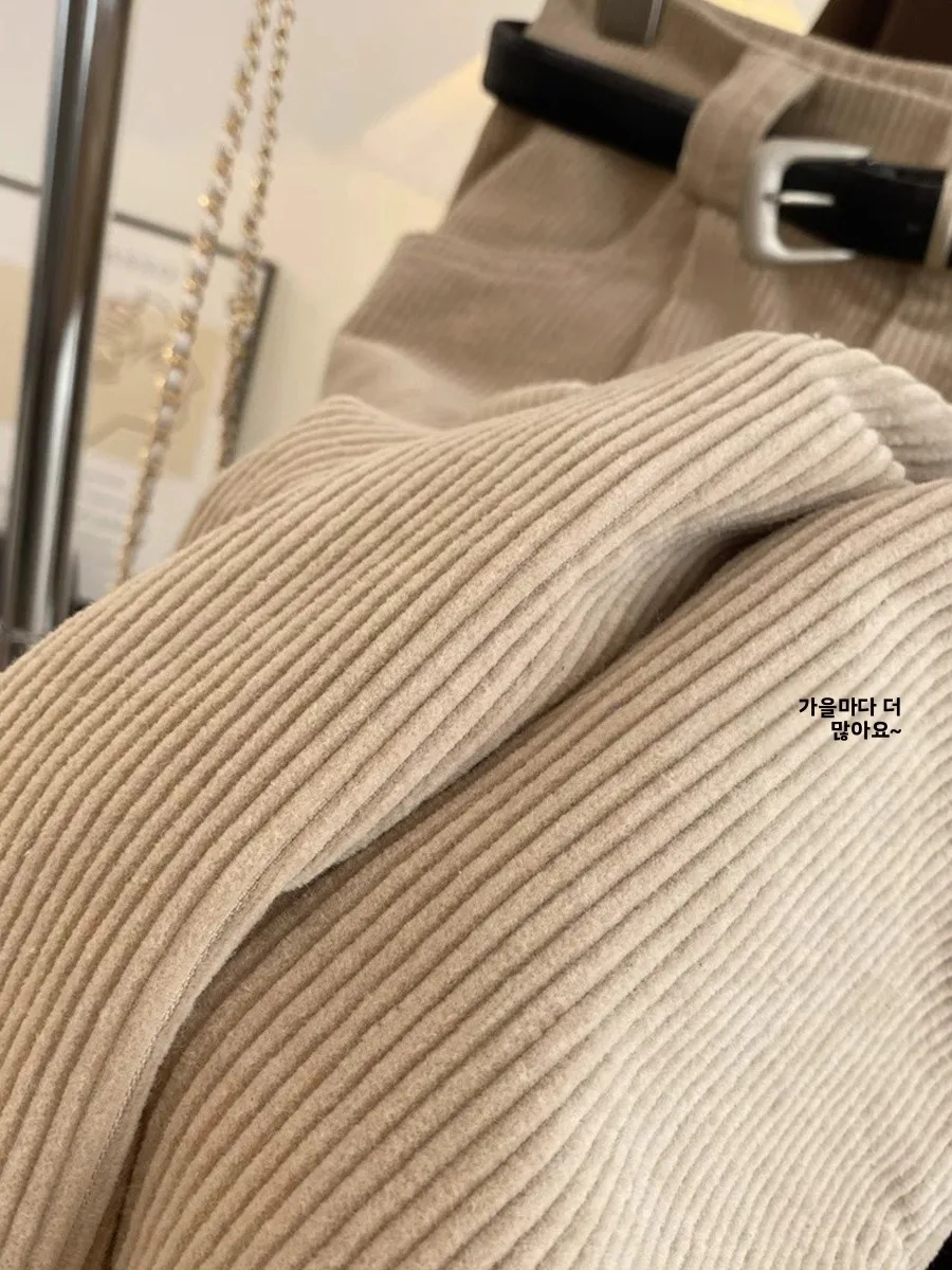 شتاء 2024 حجم كبير ارتفاع الخصر خمر سروال قصير بنطال ذو قصة أرجل واسعة التخسيس فضفاض مستقيم قطع بنطلون للنساء عادية Sle #5