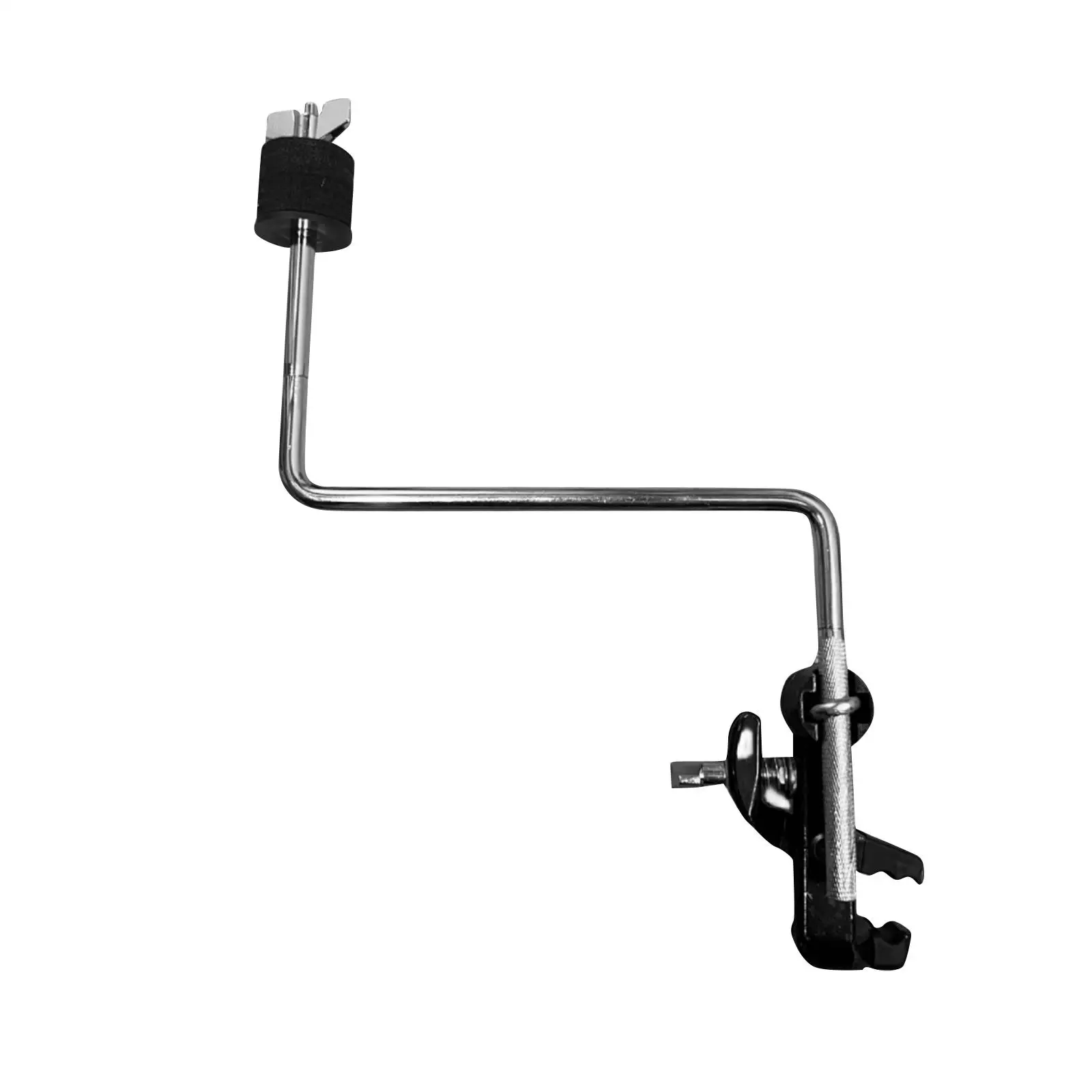 Z Shaped Cymbal Holder Extension Mounting Attachment Include Felt Pads Cymbal Hoop Arm for Splash Crash Percussion Instrument