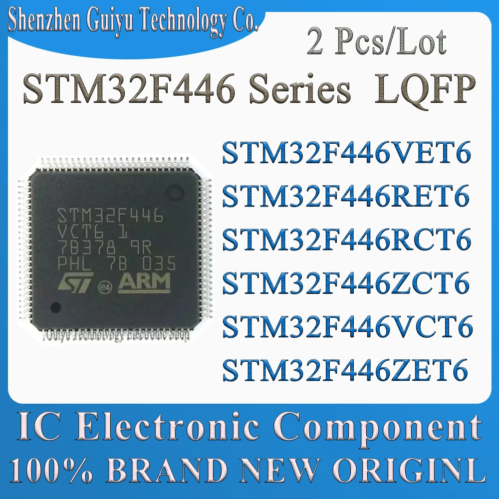 

2 Pcs/Lot STM32F446VET6 STM32F446RET6 STM32F446RCT6 STM32F446ZCT6 STM32F446VCT6 STM32F446ZET6 STM32F446 STM32F LQFP IC MCU Chip