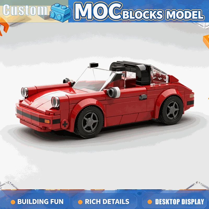224 PCS MOC Classic Sports Car Model Building Blocks DIY Creative Assembly Educational Toy Collection Birthday Gift homeDisplay