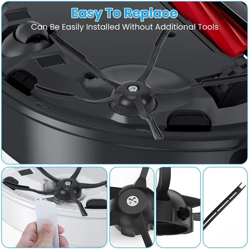 Set Aksesori untuk Roborock S7 Maxv Ultra/S7 Pro Ultra, Sikat Rol Utama, Sikat Samping, Filter, Tisu Pel-Y48A