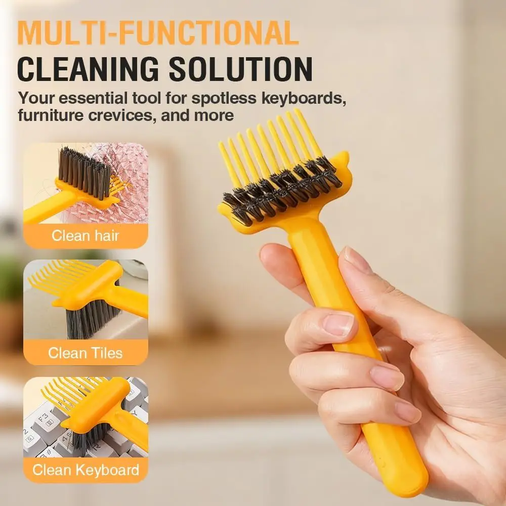 Hot Portable 2 in 1 Hair Brush Comfortable Grip Hanging Design Hair Cleaning Tool Hairbrush Cleaner for Travel