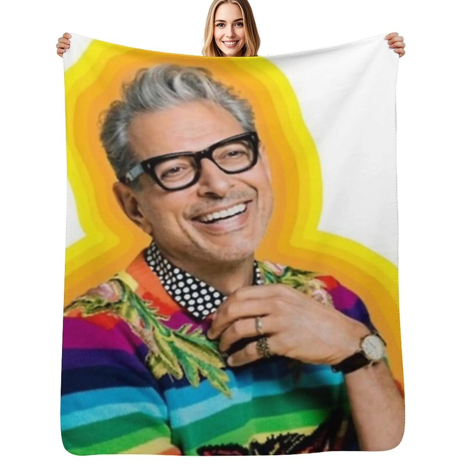 

Yellow Fun Throw Blanket Summer Cool Breathable Blanket for Sleeping