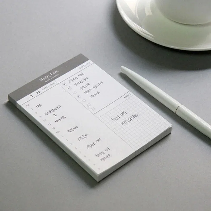 Mini Daily Planner Notebook Check List Notepad Sticky Notes 12.4 X 8.5 Cm 50 Sheets Office School Supplies Agenda Stationery