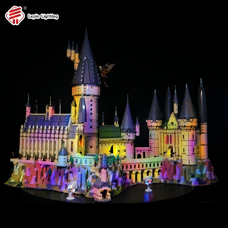 Illuminazione a blocchi di costruzione fai-da-te LW4001 Hogg Castle LED illuminazione multicolore building block light string lighting