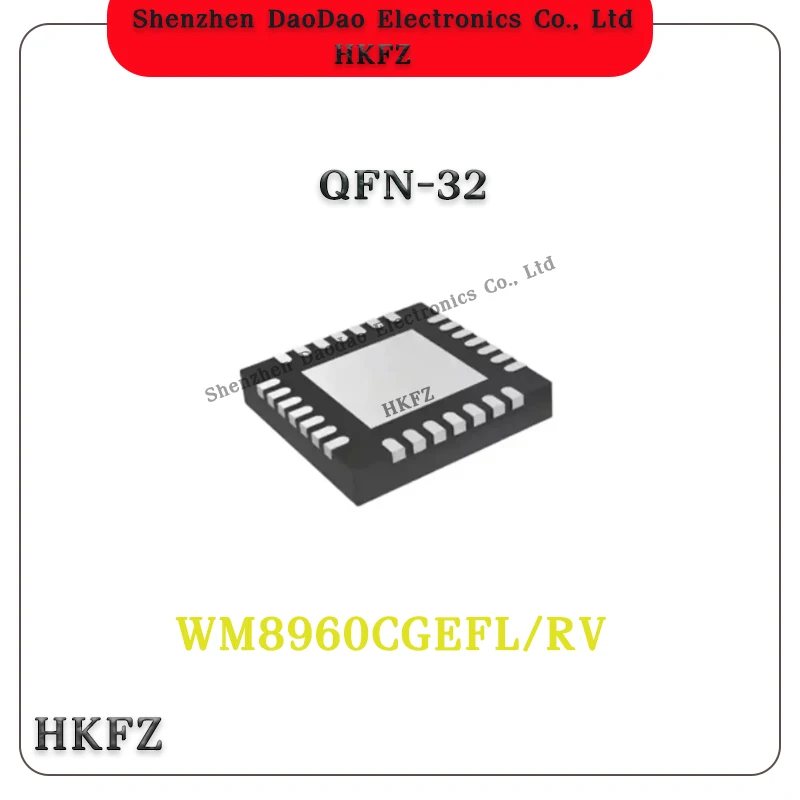 

WM8960CGEFL/RV WM8960G WM8960CGEFL QFN-32 Stereo Audio Codec Chip IC New Original