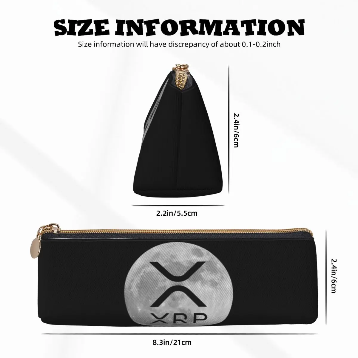 Ripple XRP Bitcoin Cryptocurrency Pencil Case for Students Gifts Pen Box Pencil Bag Stationery Supplies Pen Holder Bag