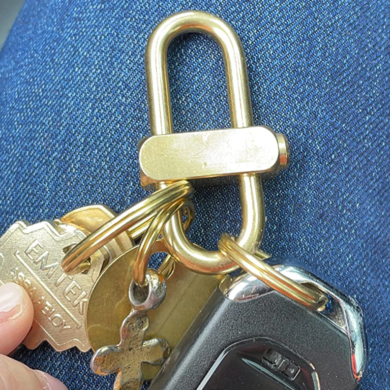 

1Pc 58*32*22mm Brass Keychain Lock Buckle Clip Clamp Chain Strap Bag Car Ornaments for Wallet Chain Leather Craft Hardware