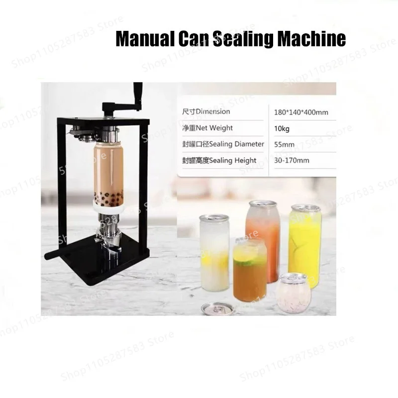Portable Lightweight Manual Can Sealer Machine Electric Home Beverage Juice Beer Tin Pop Pet Aluminum Packaging Sealing