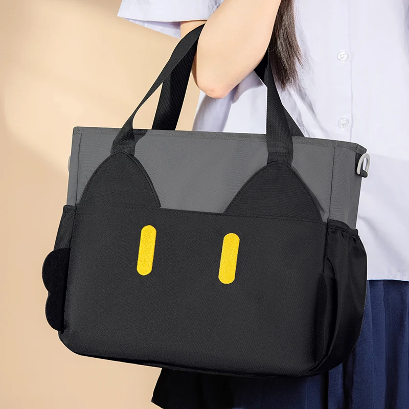new-hongdian-student-hand-held-canvas-handbag-large-capacity-art-bag-school-supplies-stationery