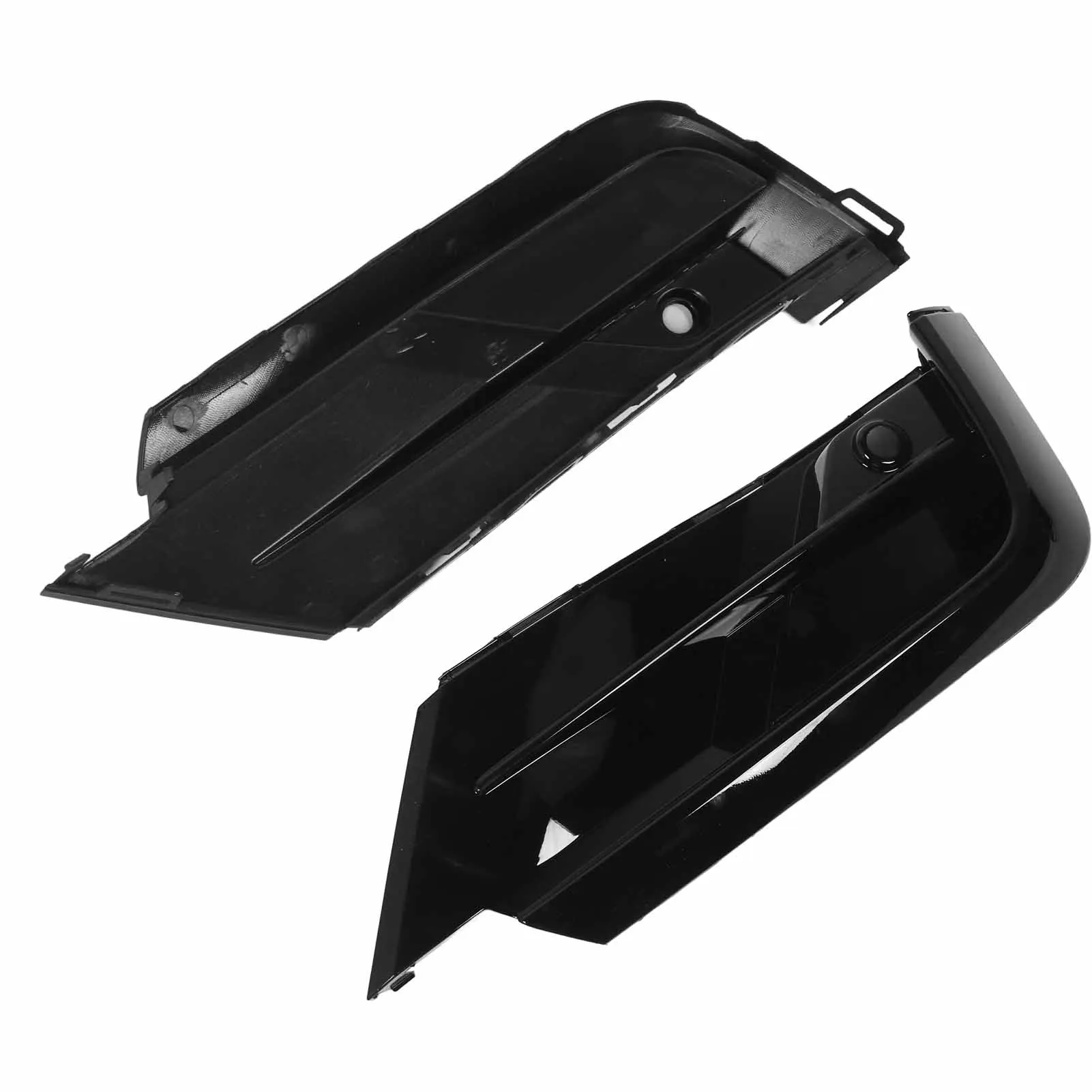 

Gloss Black Front Bumper Lower Grille Fog Light Cover for Volkswagen Tiguan R-Line AD Pre-Facelift 2016-2020