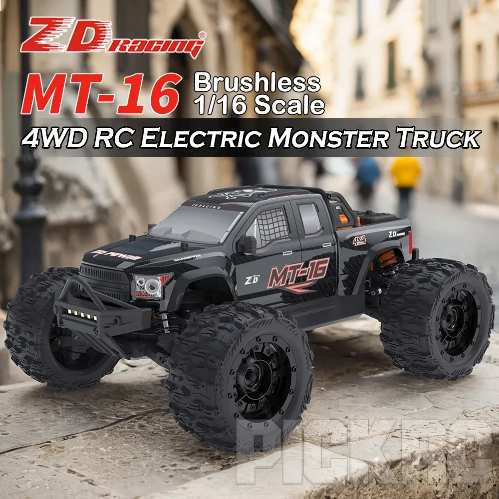 ZD RACING MT16 3S Brushless RTR 1/16 RC Electric Remote Control Model Car Monster Truck Adult Children's Toys