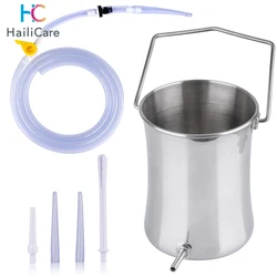 2L Non-Toxic Enema Bucket Kit Stainless Steel Colon Cleansing Reusable Medical Grade Silicone Tubing Coffee Detox Female Hygiene