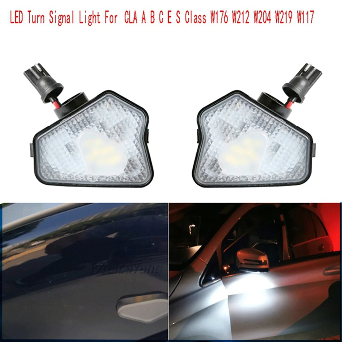 Car Puddle Light Rear Mirror Welcome Light LED Turn Signal Light for Benz CLA A B C E S Class W176 W212 W204 W219 W117