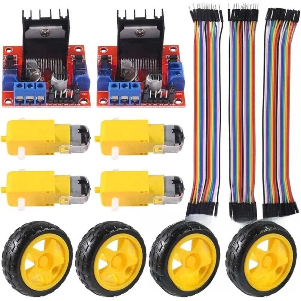 

4pcs 3-6V Dual-Shaft Geared DC Motor Kit DC Electric Motor Gearbox For Smart Remote-Controlled Cars And Robots