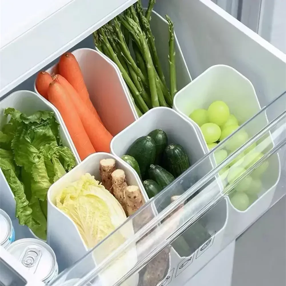 

Refrigerator Organizer Bins Fridge Food Sort Storage Box Transparent Seasoning Storage Box Kitchen Fridge Storage Organizer 1PC