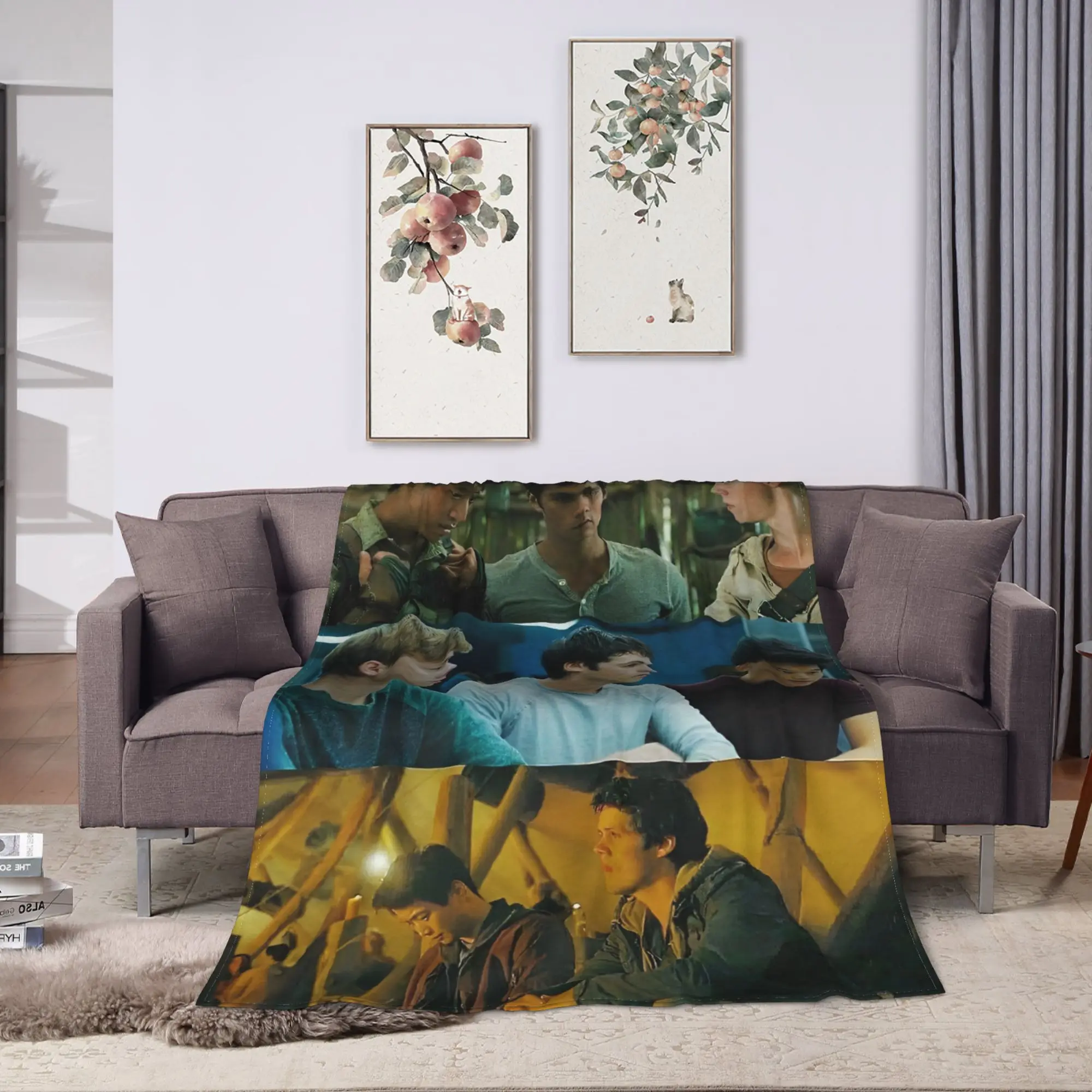 The Maze Runner Flannel Blankets Newt X Thomas Warm Soft Throw Blanket for Outdoor Decorative Novelty Bedspread Sofa Bed Cover