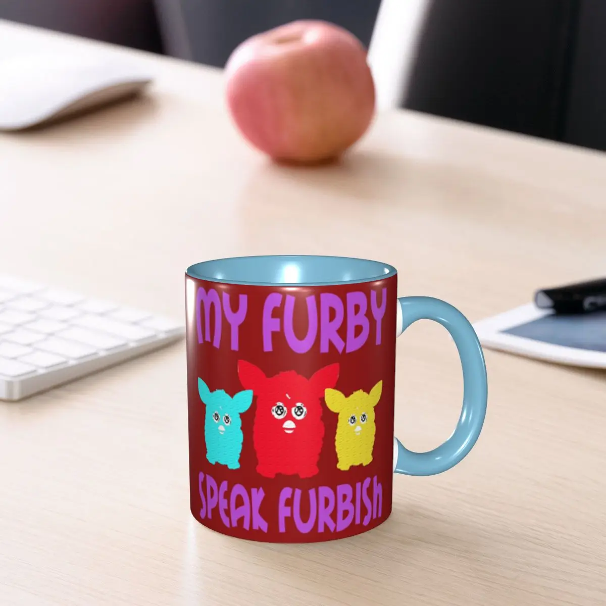 Nightmare Furby Cartoon Robot Toys Mug Funny Ceramic Coffee Cups Tea Mugs Milk Cup Drinkware Gifts for Woman Man