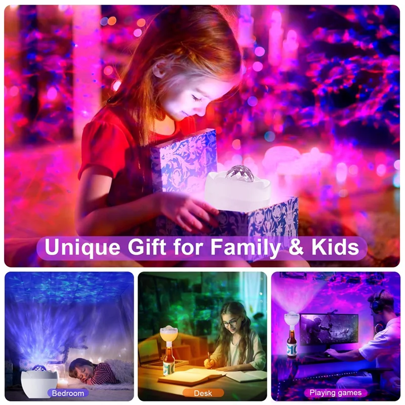 

ABJY-Wireless Bottle Lamp, LED Bottle Light With Projection Function, Wine Bottle Lamp With 3 Color Temperature & RGB Light