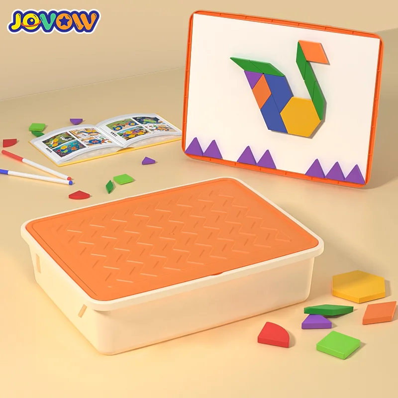 Formas Geométricas Tangram Board, Montessori, Aprendizagem, Educação, Brinquedos Infantis, Puzzle Magnético, Jogo para Crianças, Presente de Natal