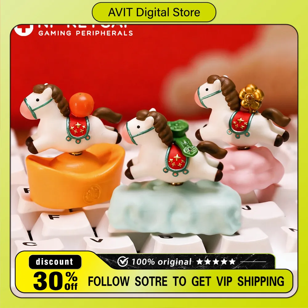 

Коллекционные клавишные колпачки Silver Wing «Год Лошади» для самостоятельной сборки, с подсветкой, для ПК-гейминга, классические, подходят для игр и в качестве аниме-подарков