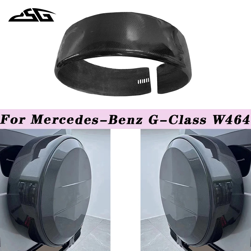 For Mercedes Benz G Class W464 G500 G550 G63 Carbon Fiber Car Frame Spare Tire Protective Cover Sport Style Body Kit