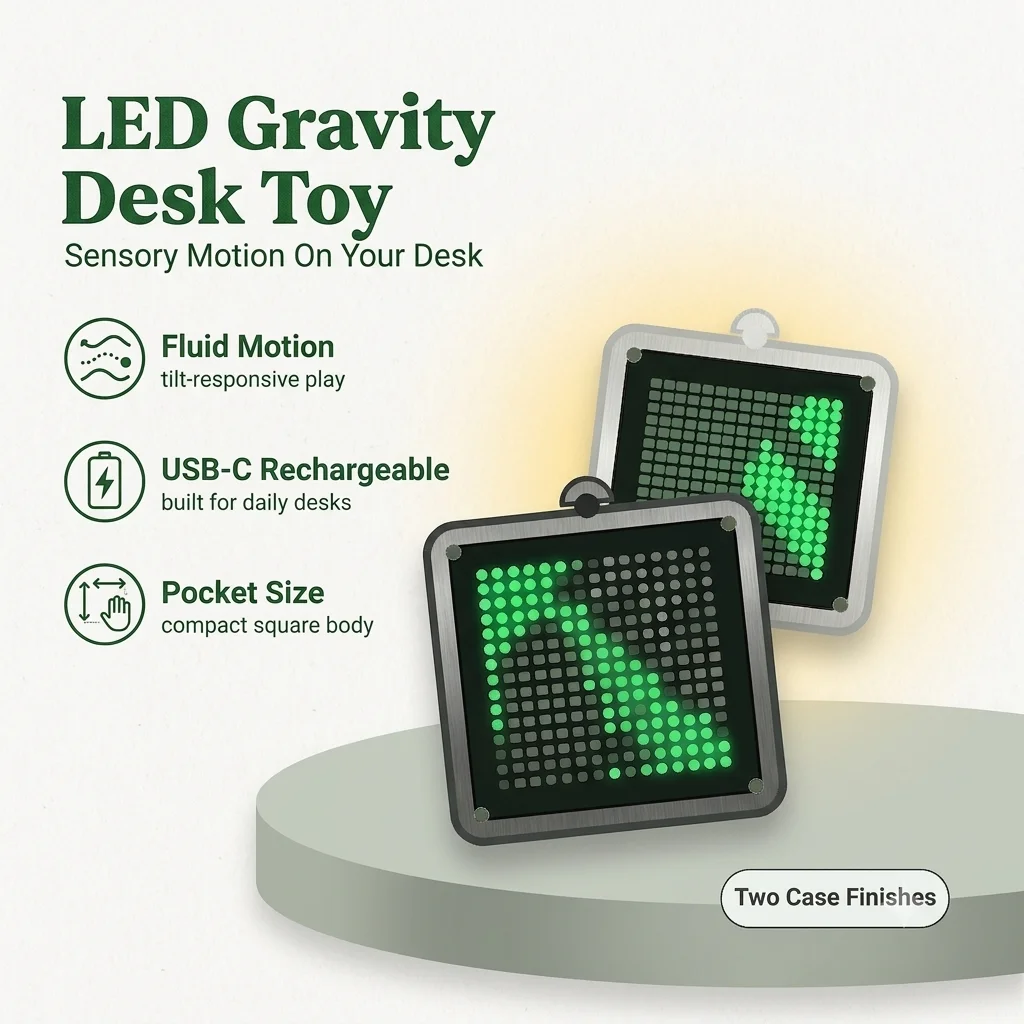 Responsive LED Desk Toy – Motion-Activated Liquid Simulation Shake To Wake Desk Atmosphere Ornaments