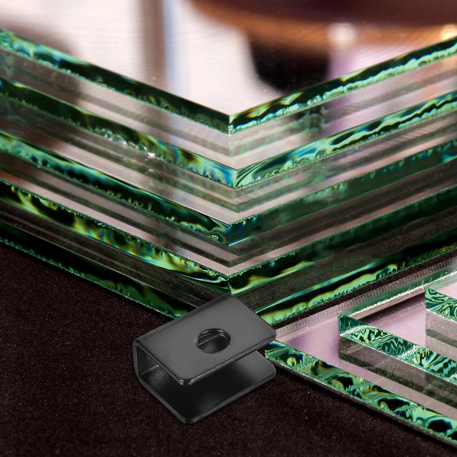 

8 шт., зажимы для стеклянных зажимов, вешалки для зеркал, безрамные зажимы, держатель, полка, монтажное оборудование из нержавеющей стали, зажимы для панелей