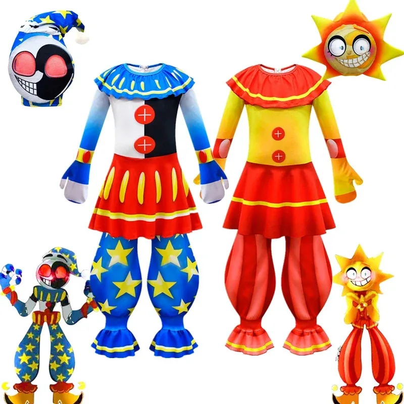 

Five Nights Freddyed Costume Party Cosplay Costumes Mask Fancy Nightmare Sun and Moon Anime Halloween Costume For Kids
