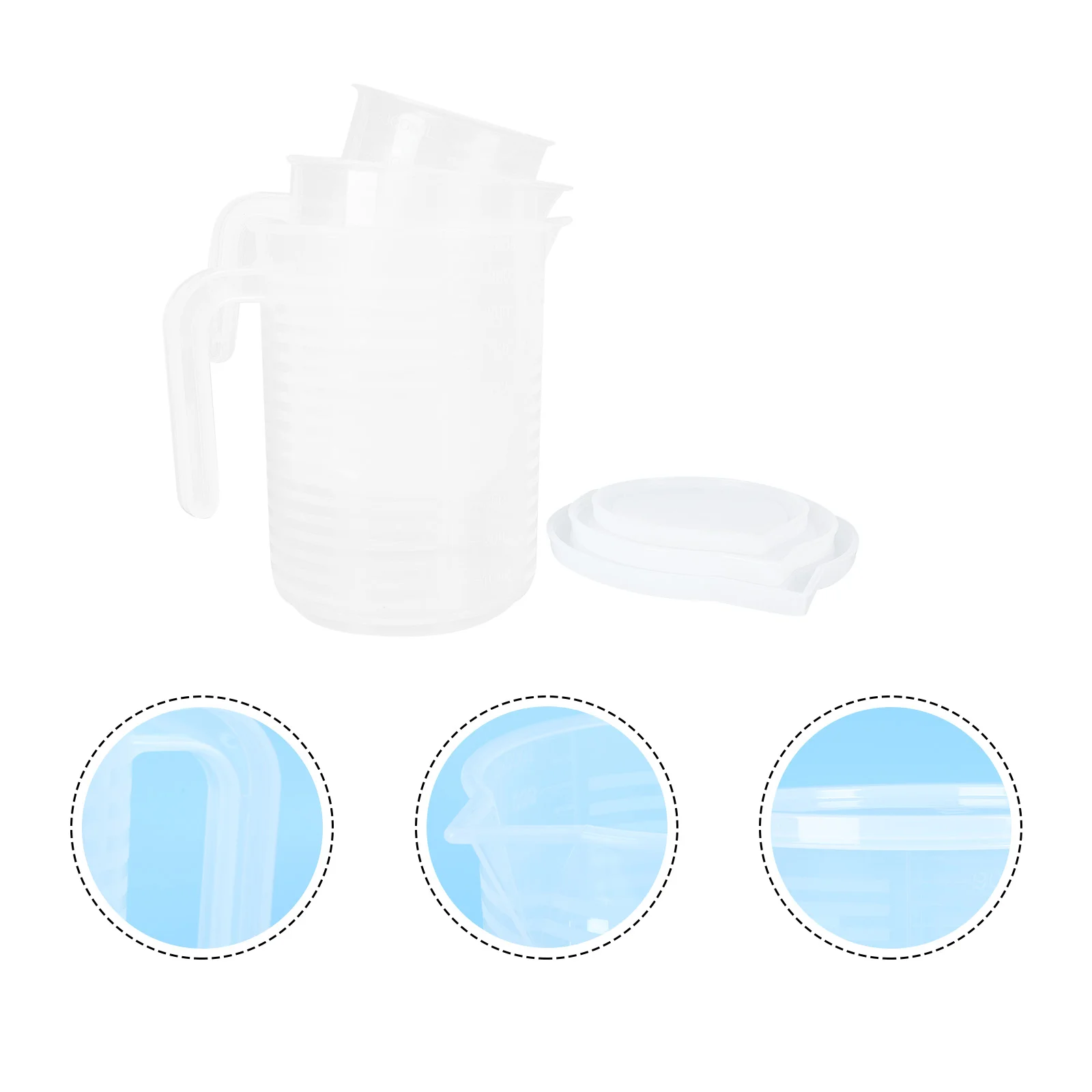 

3 Pcs Liquid Containers Coffee Accessories Measuring Cup with Lid Teapot Home Baking Cups Water Kettle