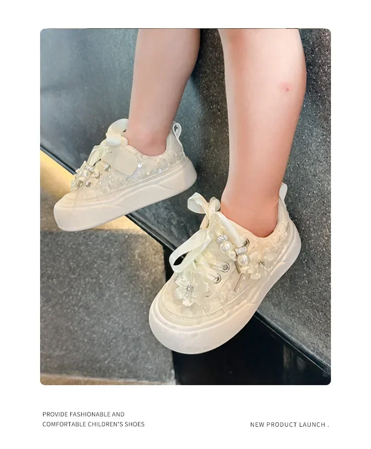 Mädchen Sportschuhe chinesischen Stil Kinder Freizeit schuhe mit süßen Blumen Herbst neue Mädchen Prinzessin Schuhe mit niedlichen Band Schleife – Detail 5