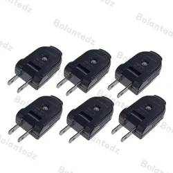 1Set Extension Cord Plug Replacement 2 Prong Electric Plug Rotatable Electrical Plug Extension Cord US Plug