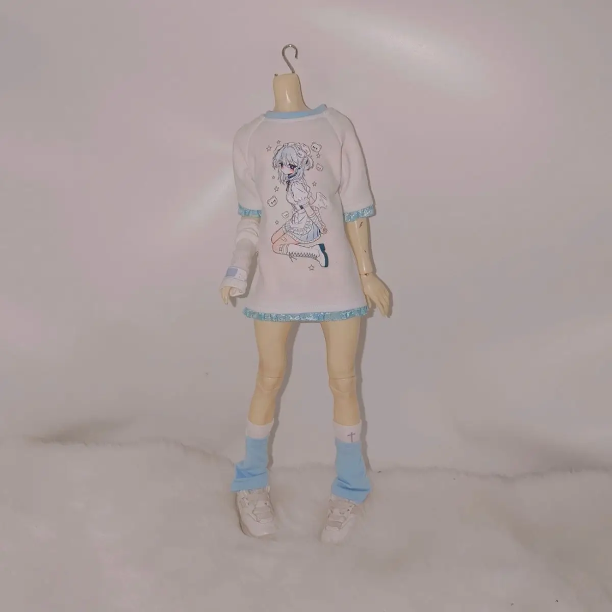 

Комплект одежды для кукол 1/6 и 1/4 (30/45 см) BJD: топ, носки, накладки на ноги, защита для запястий. Аниме-костюм для кукол, аксессуары для кукол (кукла в комплект не входит).