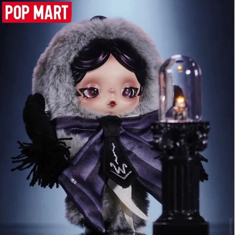 Подлинная серия Popmart SKULLPANDA X Wednesday, игрушки на Хэллоуин, кавайные куклы, рюкзак, мультяшные украшения для комнаты, подарки для девочек