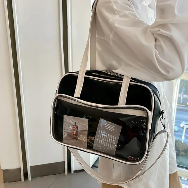 

Y2K Japanese Harajuku School Bags for Girls Cute Transparent Itabag Shoulder Crossbody Bag Lolita Original JK Ita Bag Handbag