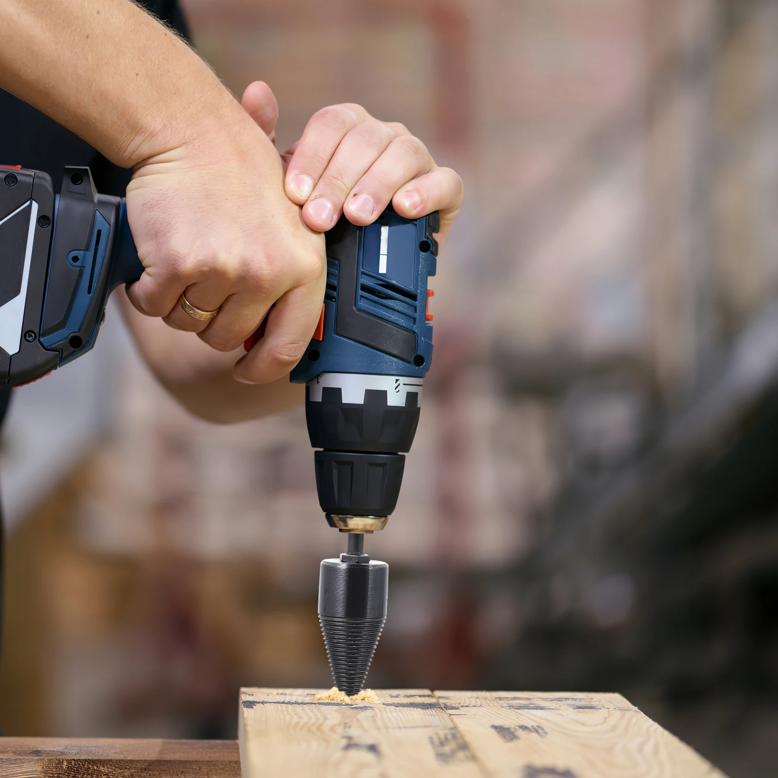 

3Pcs Splitting Wood Cone Drill Bit Firewood Splitter Heavy Duty Woodworking Tool Anti-Skid Groove Durable Cone Drill Bit