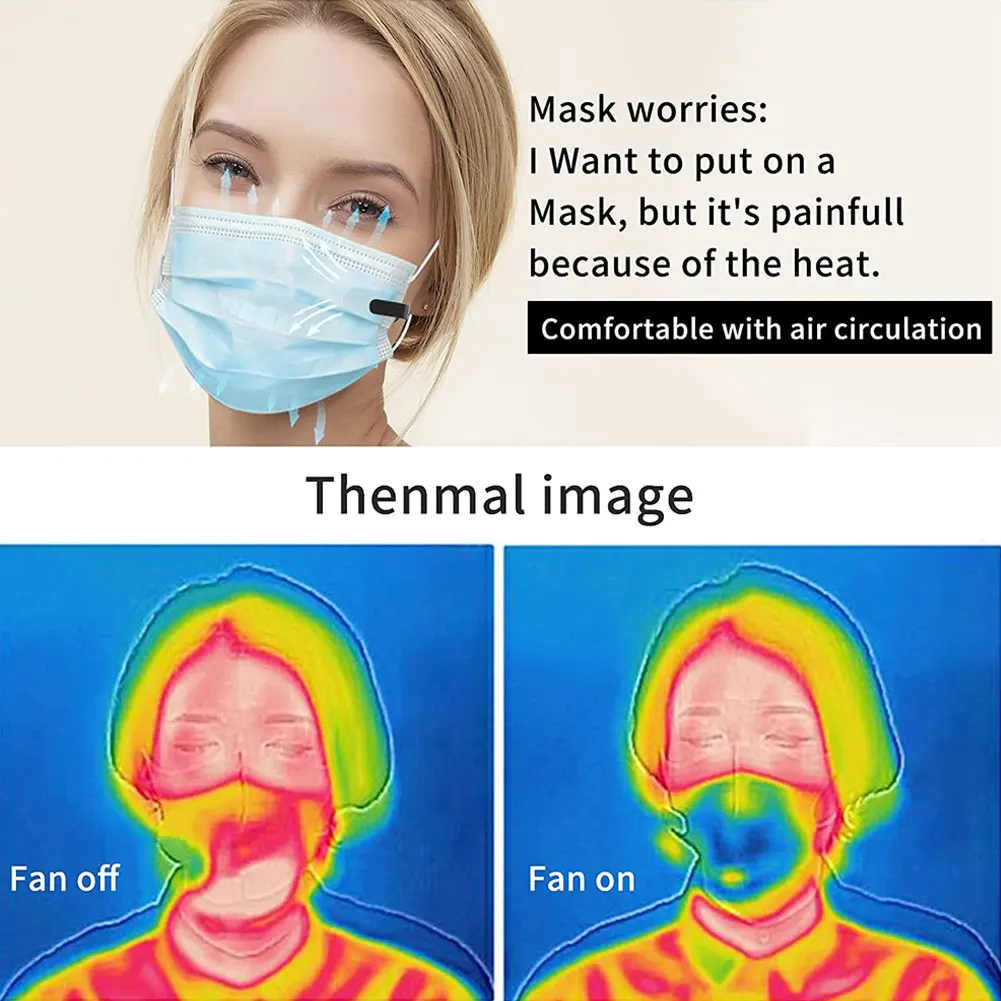 Портативный многоразовый вентилятор для маски на лицо, нажимные летние спортивные охлаждающие воздушные фильтры, персональные вытяжные мини-вентиляторы с USB, мини-вентилятор