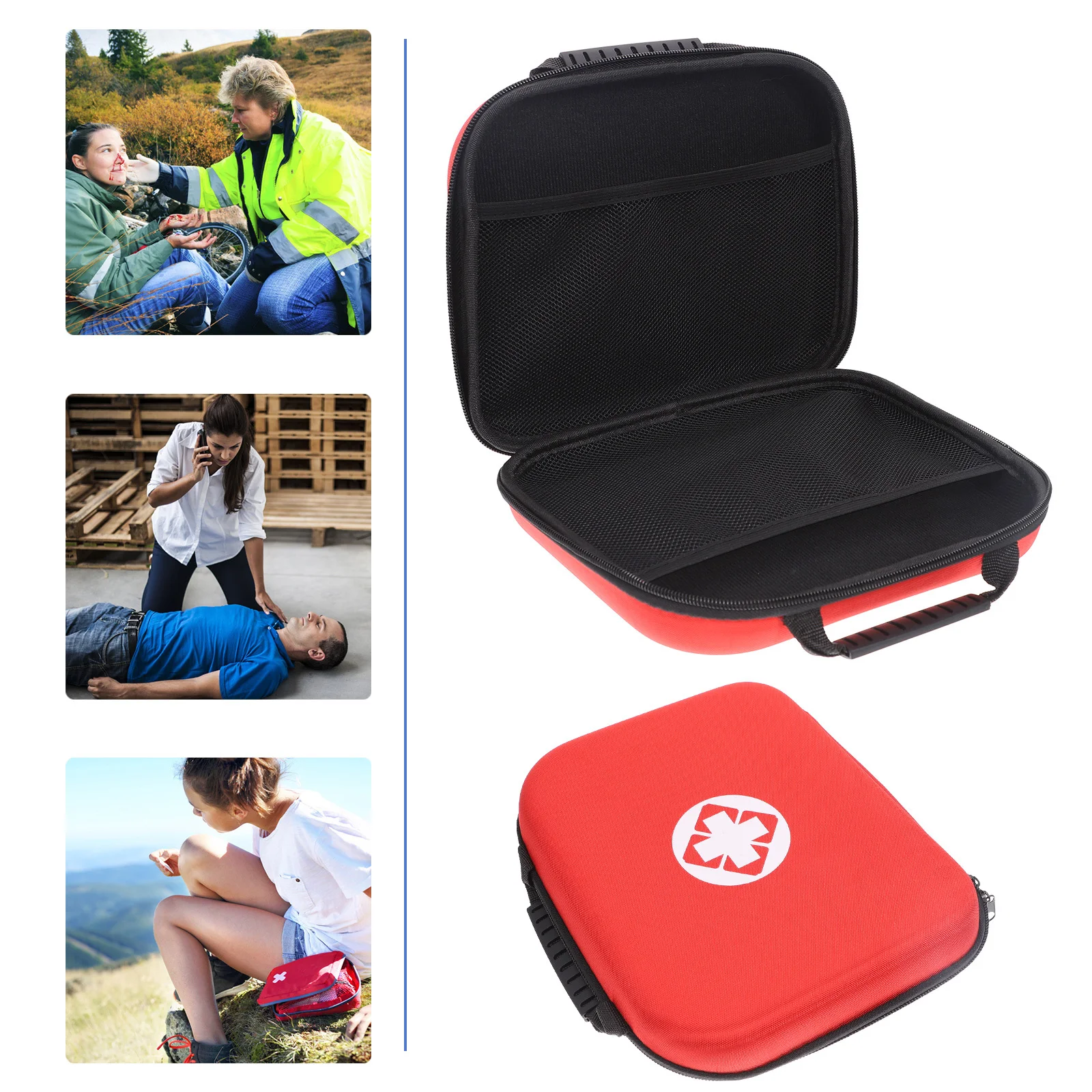 

Emergency Bag Red Waterproof First Aid Pouch Travel Outdoor Medicine Storage Portable Medical Organizer Household Health Care