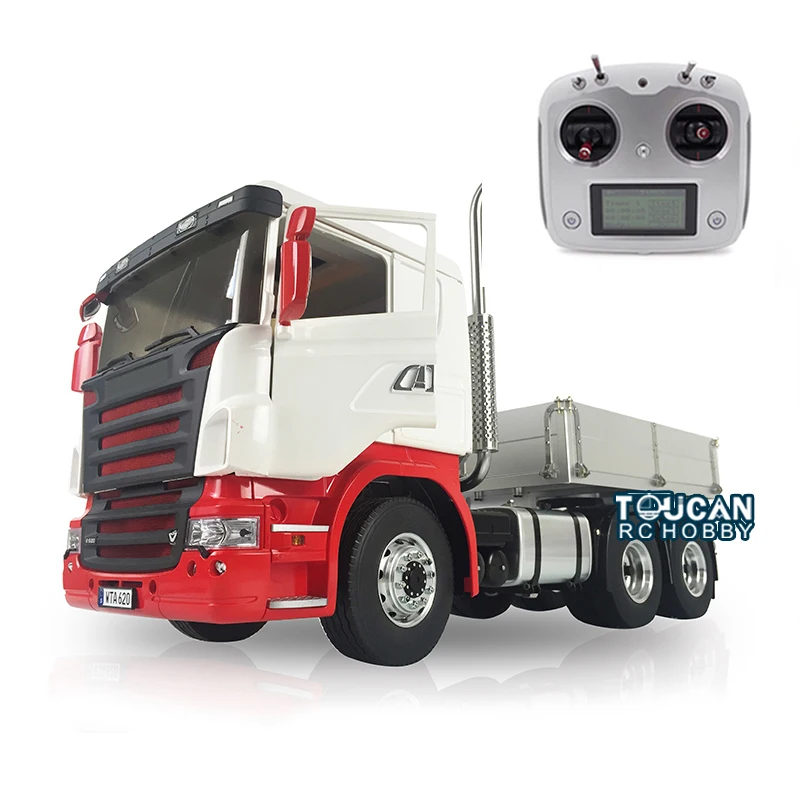 

LESU 1/14 Remote Control Tractor Truck Metal Chassis 6*6 Painted Cabin Car Hopper Motor Servo ESC Chimney Toy THZH0607