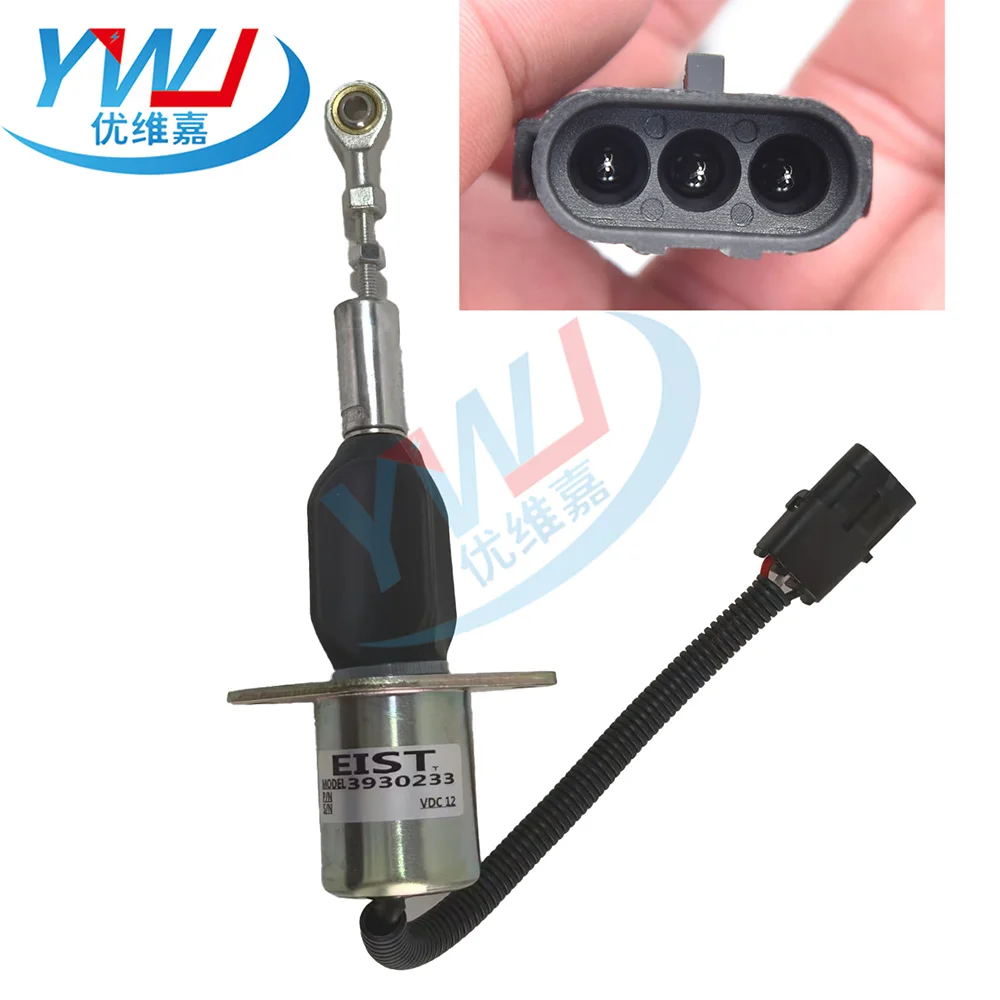

12V 24V Electronic flameouts of 3930233 solenoid valves for Cummins 6CT Fuel Shutdown fuel cut-off of Dongfeng Cummins engine