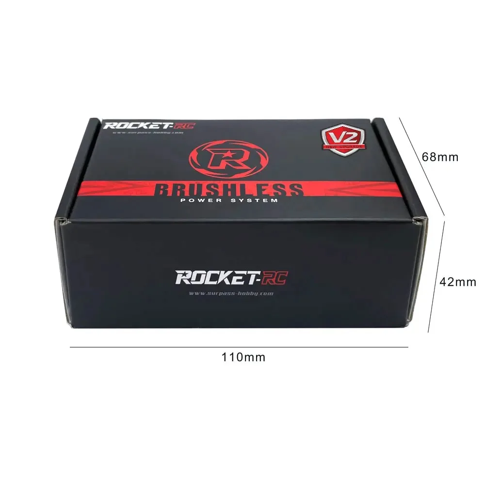 

Бесколлекторный регулятор скорости Surpass Rocket V2 Supersonic 50A 60A 90A ESC, водонепроницаемый, с BEC 5.8V/5A для мотора 3650, для радиоуправляемых машин 1:10