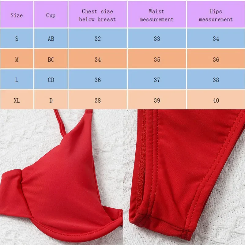 Sexy Bügel-Bikini für Damen, fester Push-Up-BH, Tanga-Badeanzug, 2025, zweiteiliger Badeanzug, hohe Taille, Strandbadebekleidung, brasilianisch