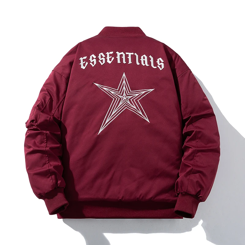 Men Vintage Jacket Autumn Winter Star Letter Embroidery Baseball Jacket Fashion Designs Women Hip Hop Brown Coat Streetwear #816