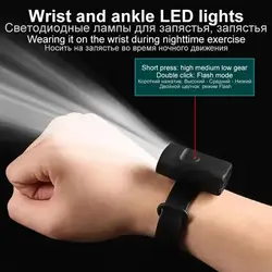 Portable Wrist Light XPE LED Wrist Watch Flashlight Torch Light USB Charging Wrist Flashlight For Outdoor Camping