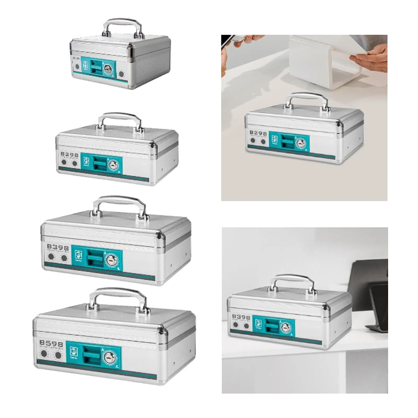 Locking Cash Box Case Organizer Money Saving Organizer Cash Saving Money Box